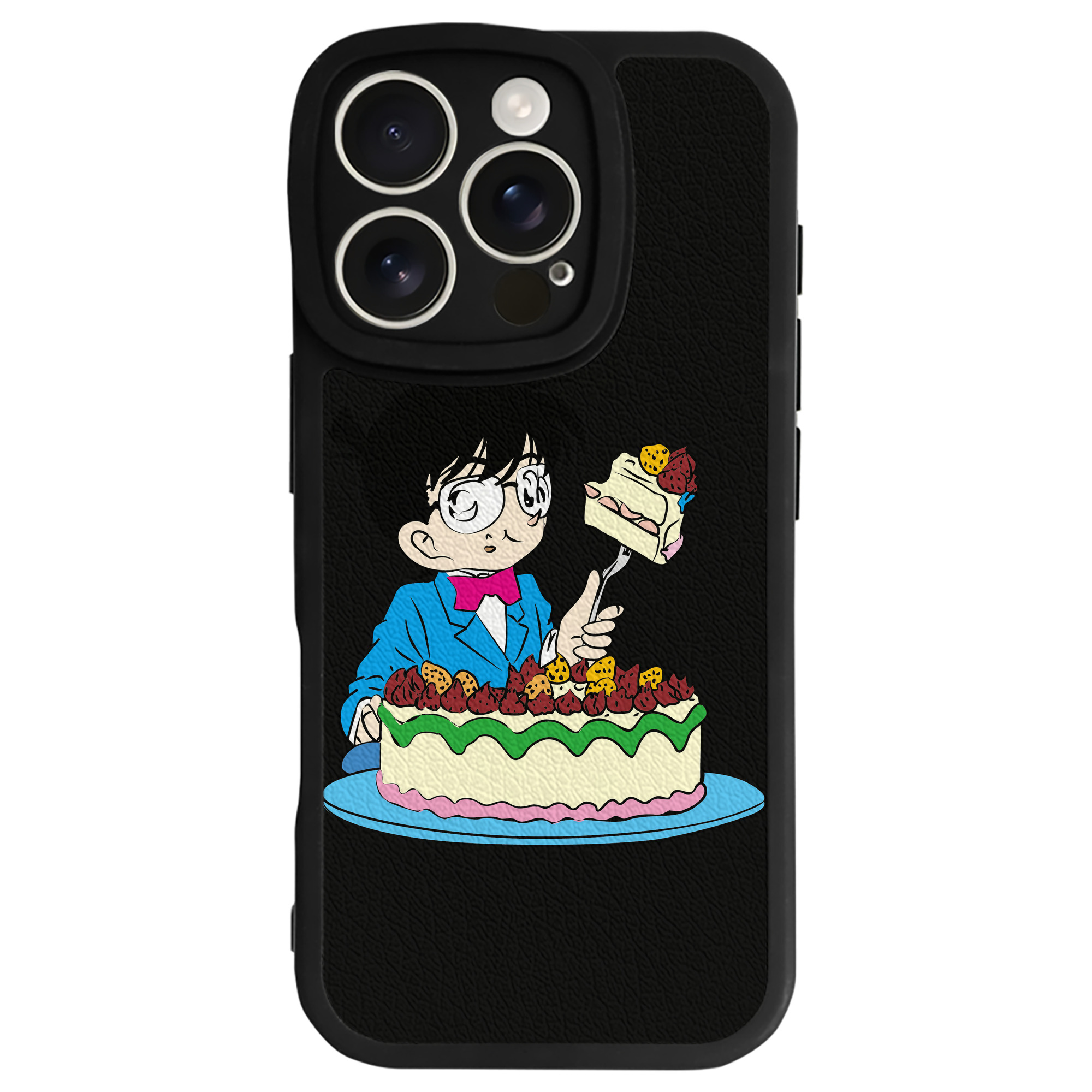 （画像用） 名探偵コナン 江戸川 コナン Detective Conan Conan Edogawa 【iPhone 16シリーズ対応】シリコンスマホケース（レザー調） 材質：シリコン